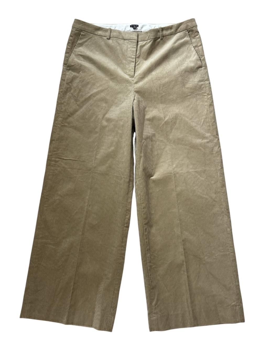 J. Crew NWT Tall Wide-Leg Trouser Stretch Corduroy Beige Buckthorn 16T - Picture 4 of 15